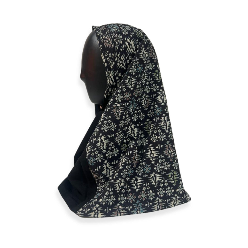 Elegant Black Kimono Hijab - High Quality Muslim Headscarf for Women