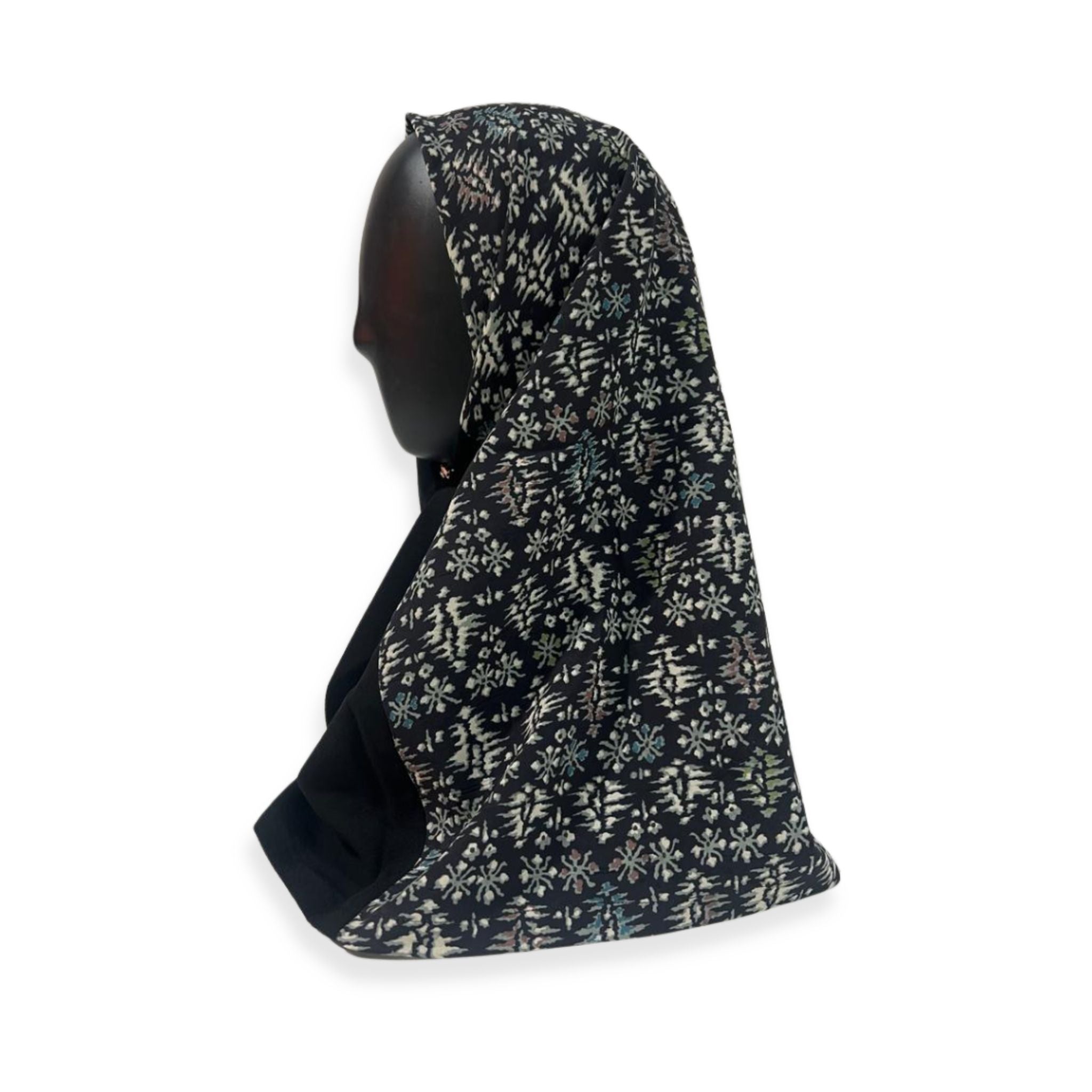 Elegant Black Kimono Hijab - High Quality Muslim Headscarf for Women