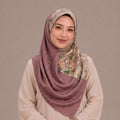 Brown and Gold Flower Theme Kimono x Hijab