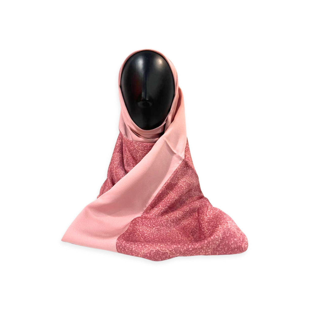 Blush & Rose Pink Theme Silk Kimono x Hijab