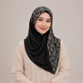 Elegant Black Kimono Hijab - High Quality Muslim Headscarf for Women
