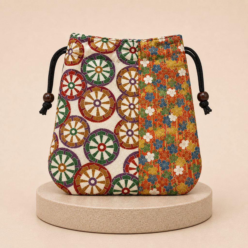 Hana Sakura Kimono x Pouch Bag