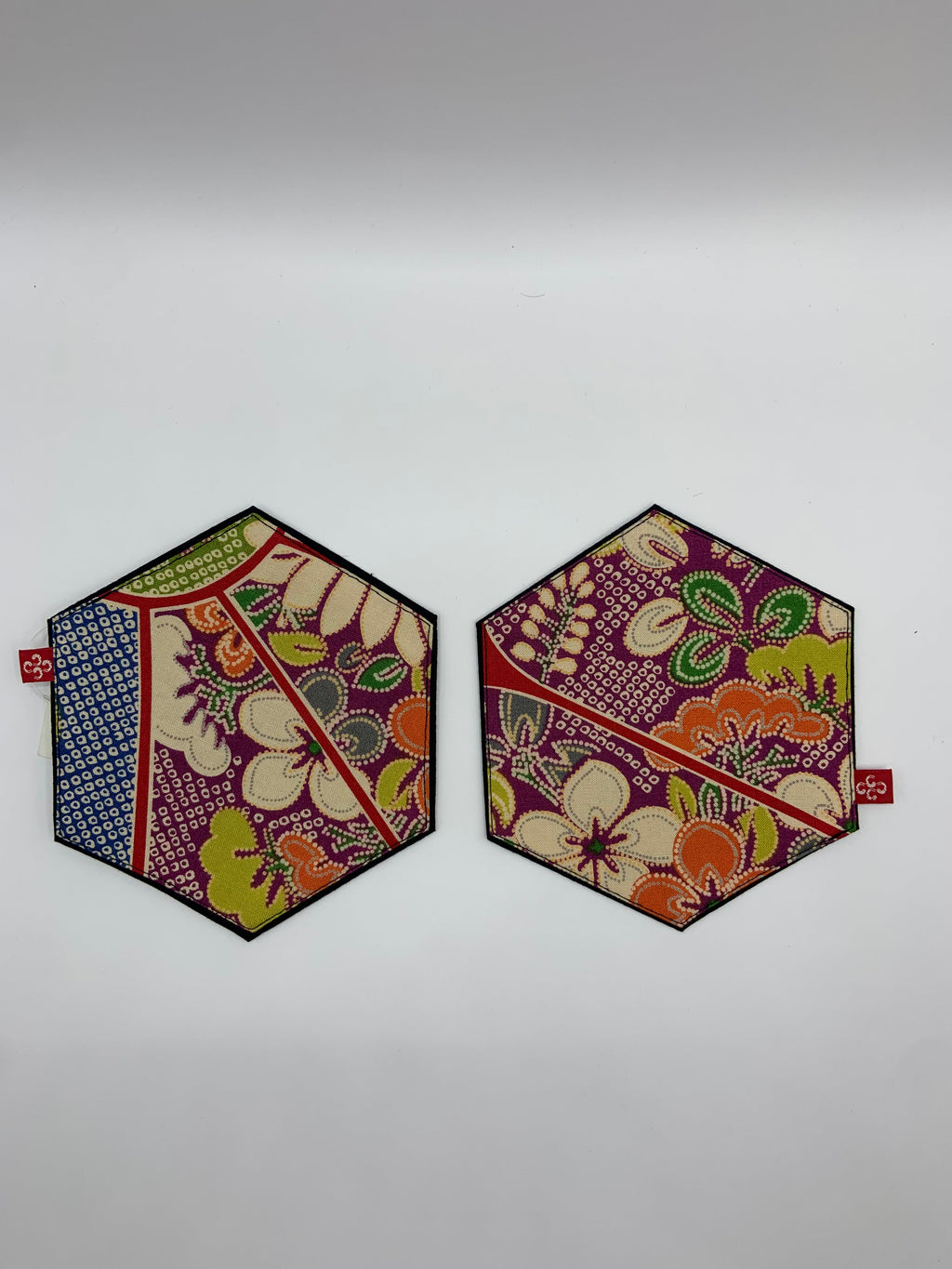 Hexagon Kimono Art Drink Coasters – Set of 5 (Housewarming Gift)