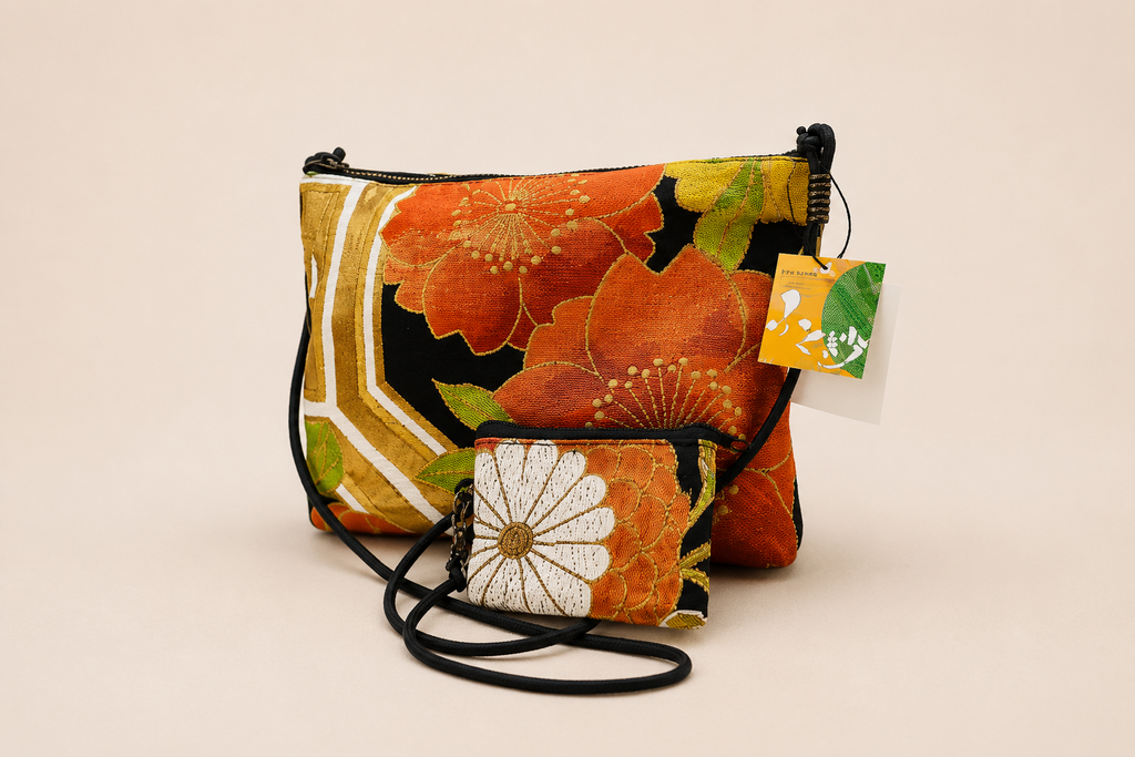 Kimono x Handbag Chrysanthemum Orange