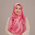 Pink Sakura Floral Silk Kimono x Hijab
